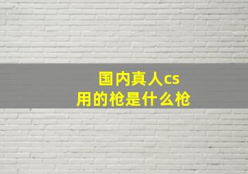 国内真人cs用的枪是什么枪