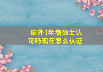 国外1年制硕士认可吗现在怎么认证