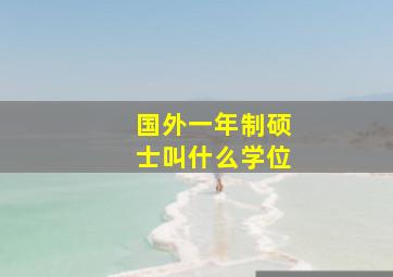 国外一年制硕士叫什么学位