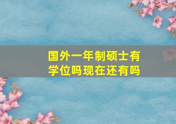 国外一年制硕士有学位吗现在还有吗