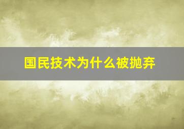 国民技术为什么被抛弃