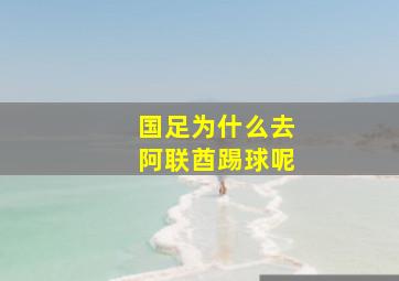 国足为什么去阿联酋踢球呢