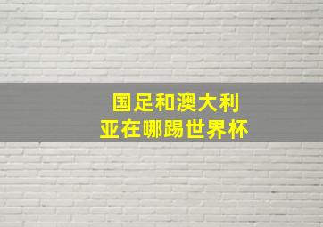 国足和澳大利亚在哪踢世界杯