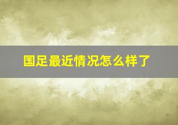 国足最近情况怎么样了