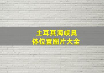 土耳其海峡具体位置图片大全