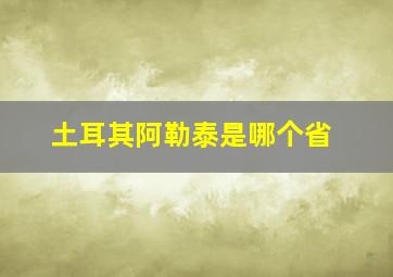 土耳其阿勒泰是哪个省