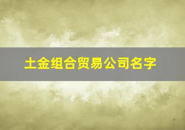 土金组合贸易公司名字