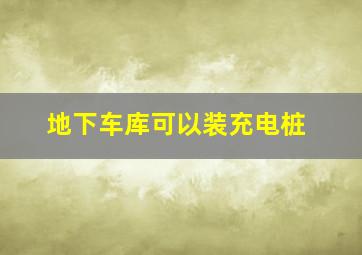 地下车库可以装充电桩