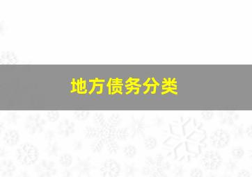 地方债务分类