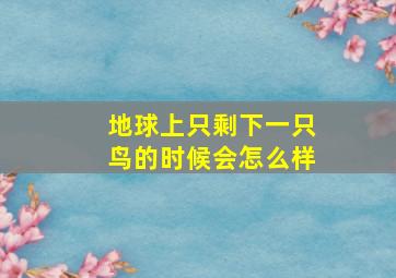 地球上只剩下一只鸟的时候会怎么样