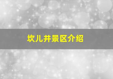 坎儿井景区介绍