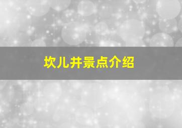 坎儿井景点介绍