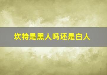 坎特是黑人吗还是白人