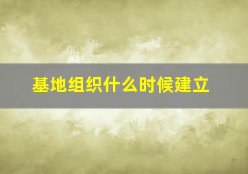 基地组织什么时候建立