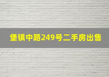 堡镇中路249号二手房出售