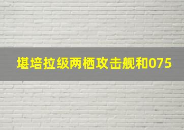 堪培拉级两栖攻击舰和075