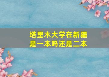 塔里木大学在新疆是一本吗还是二本