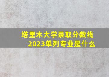 塔里木大学录取分数线2023单列专业是什么