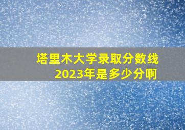 塔里木大学录取分数线2023年是多少分啊