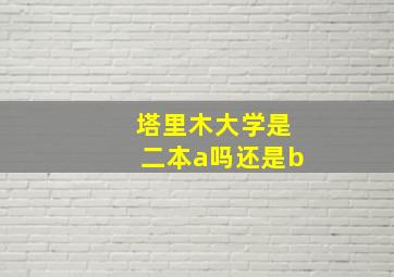 塔里木大学是二本a吗还是b