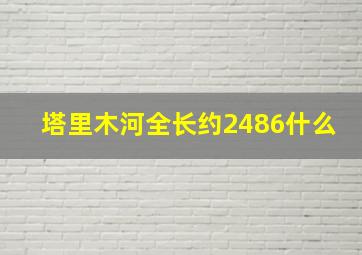 塔里木河全长约2486什么