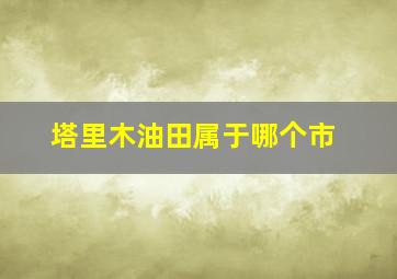 塔里木油田属于哪个市