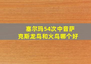 塞尔玛54次中音萨克斯龙鸟和火鸟哪个好