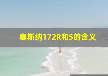 塞斯纳172R和S的含义