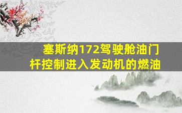 塞斯纳172驾驶舱油门杆控制进入发动机的燃油