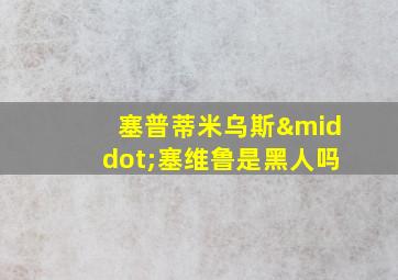 塞普蒂米乌斯·塞维鲁是黑人吗