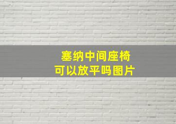 塞纳中间座椅可以放平吗图片