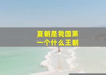 夏朝是我国第一个什么王朝