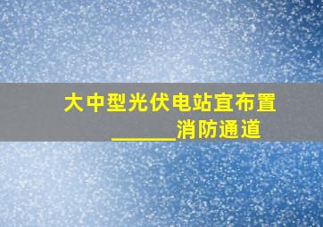 大中型光伏电站宜布置______消防通道