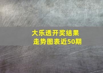 大乐透开奖结果走势图表近50期