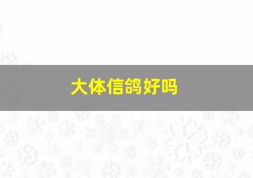 大体信鸽好吗