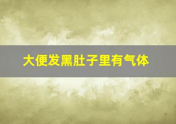 大便发黑肚子里有气体