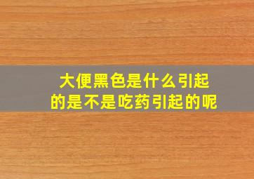 大便黑色是什么引起的是不是吃药引起的呢