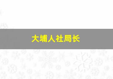 大埔人社局长