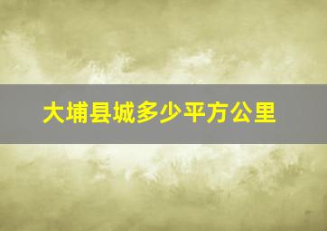 大埔县城多少平方公里