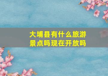 大埔县有什么旅游景点吗现在开放吗