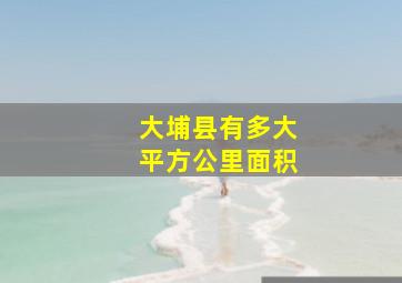 大埔县有多大平方公里面积