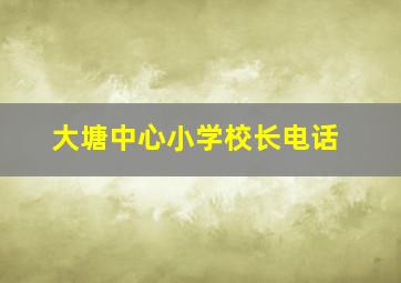 大塘中心小学校长电话