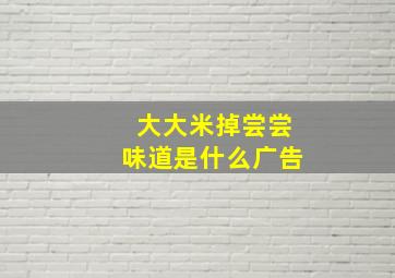 大大米掉尝尝味道是什么广告