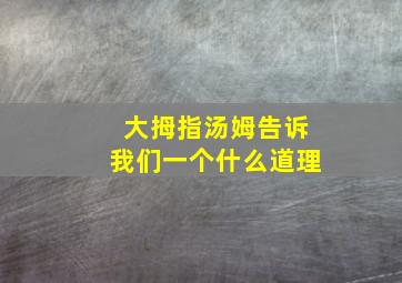 大拇指汤姆告诉我们一个什么道理