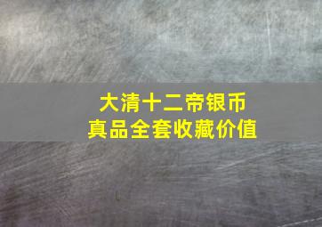 大清十二帝银币真品全套收藏价值