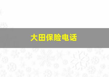 大田保险电话