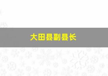 大田县副县长