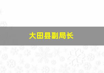 大田县副局长