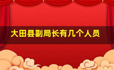 大田县副局长有几个人员