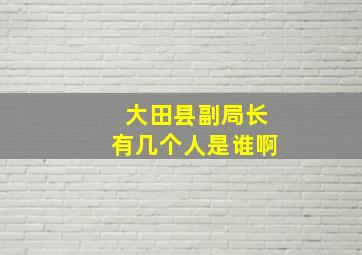 大田县副局长有几个人是谁啊